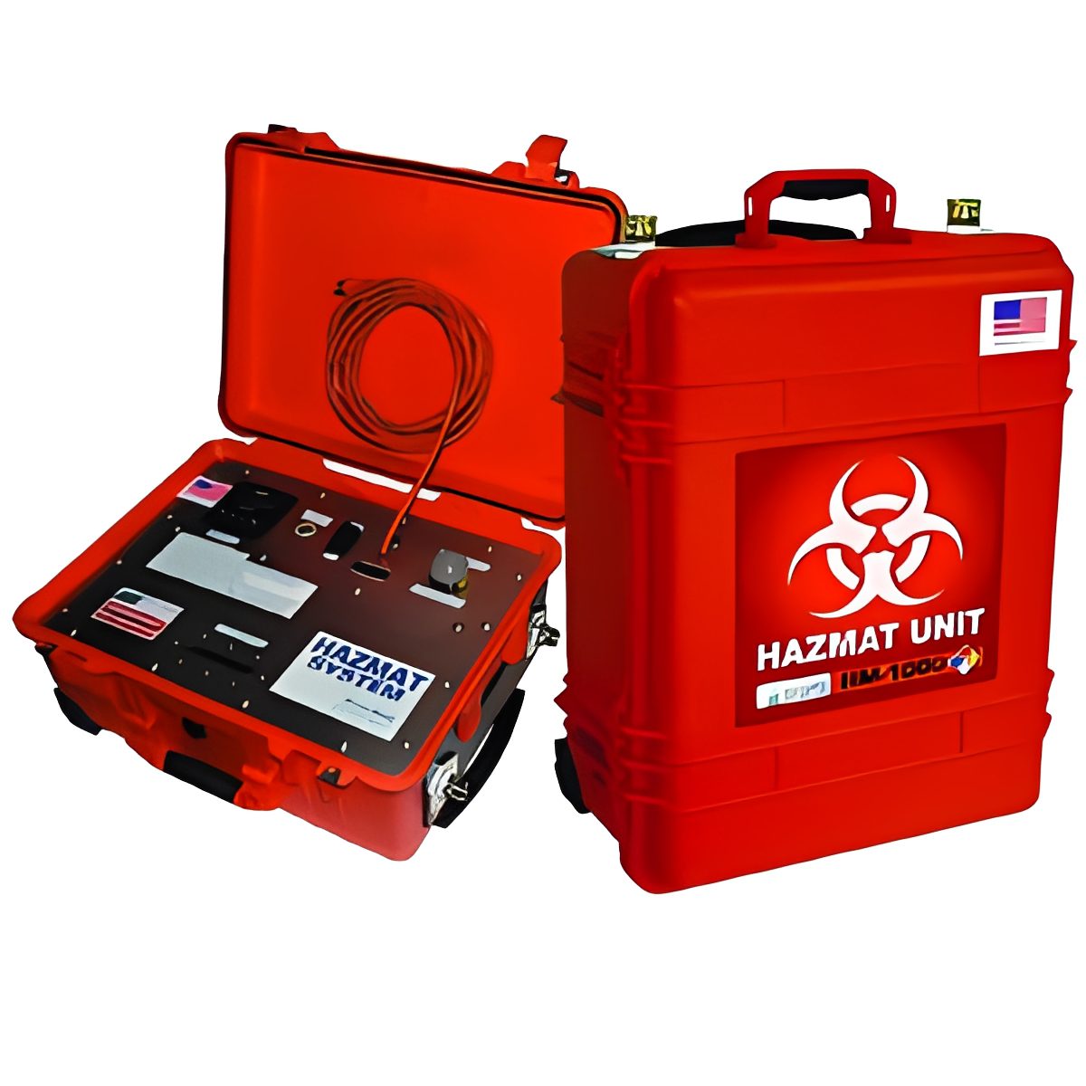 Portable hazmat system in protective case.