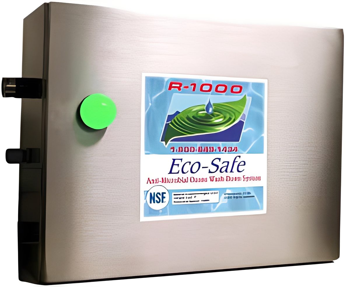Eco-Safe water system with green button